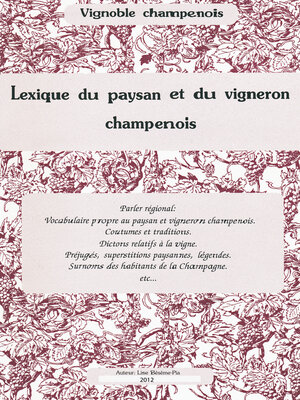 cover image of Lexique du paysan et du vigneron champenois